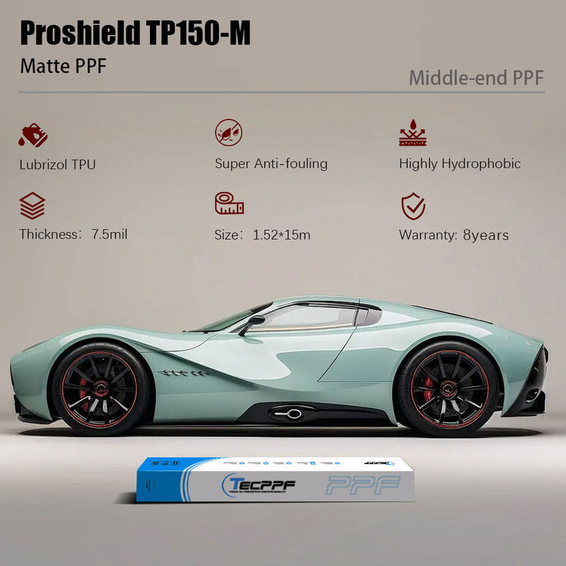 Film di protezione di vernice opaca ad alta protezione 1.52x15m 7.5mil PPF Protective Car Wrap
