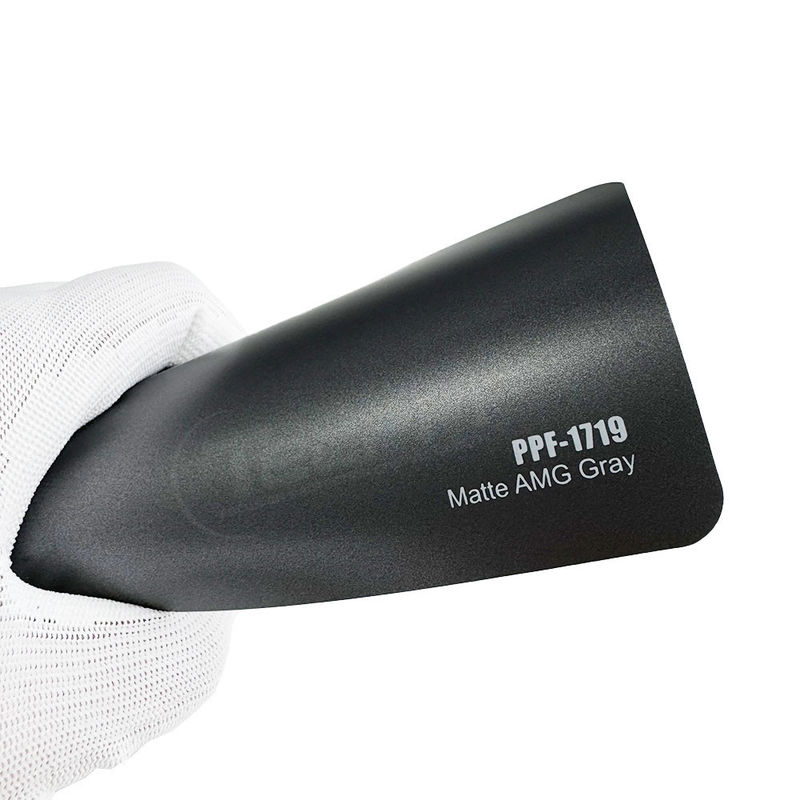 1.52x16m / 60inchx53ft PPF-1719 AMG Matte Grigio Cambiamento di colore Vernice pellicola di protezione 8mil Spessore colore