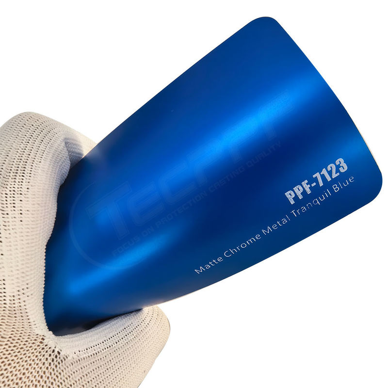 PPF-7123 Matte Chrome Metal Tranquil Blue Color Paint Protective Film per graffi auto