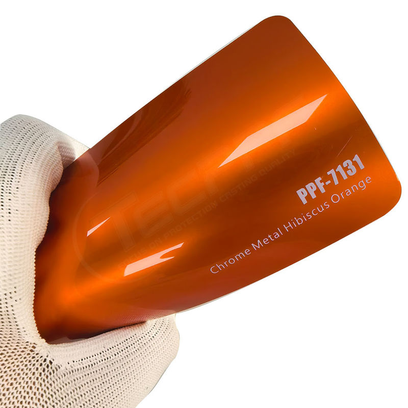 PPF-7131 Cromo Metal Hibiscus Orange Color Paint Protective Film per graffi auto