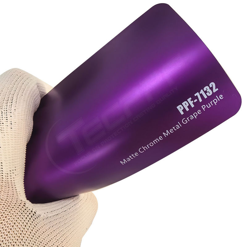 PPF-7132 Matte Chrome Metal Grape Purple Color Paint Protective Film per graffi auto