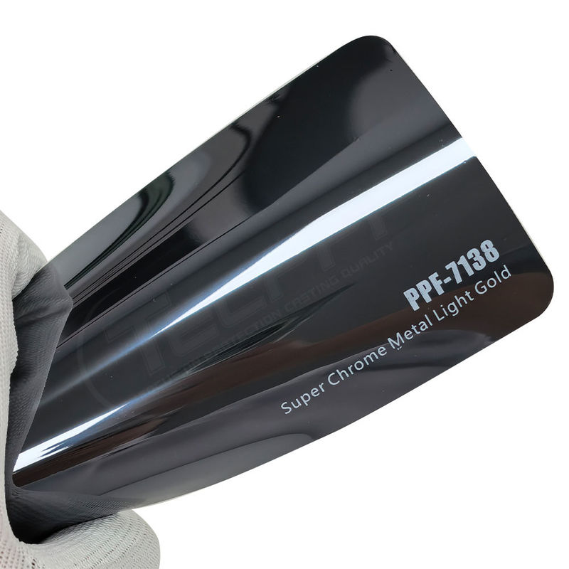 PPF-7138 Super Chrome Metal Light Gold Color Paint Protective Film per graffi auto