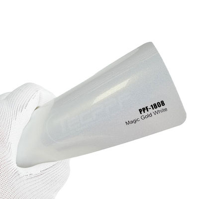 8 mil Colore Cambiamento Vernice Protezione Film Oro Magico Bianco Colore 1.52x16m / 60inchx53ft Termica guarigione 60inchx53ft
