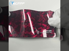 Forged Carbon Red Paint Rock Chip Protection Film 8mil per l'automobile